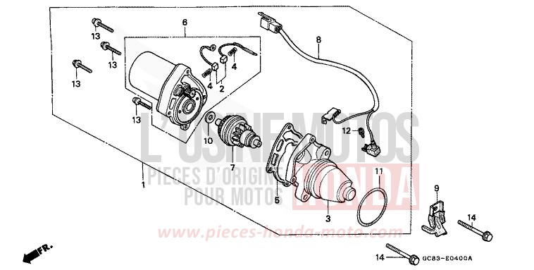 ANLASSER (NH50MSK/MSL) von NHX 110 Lead BLAZE RED (R120) von 1990